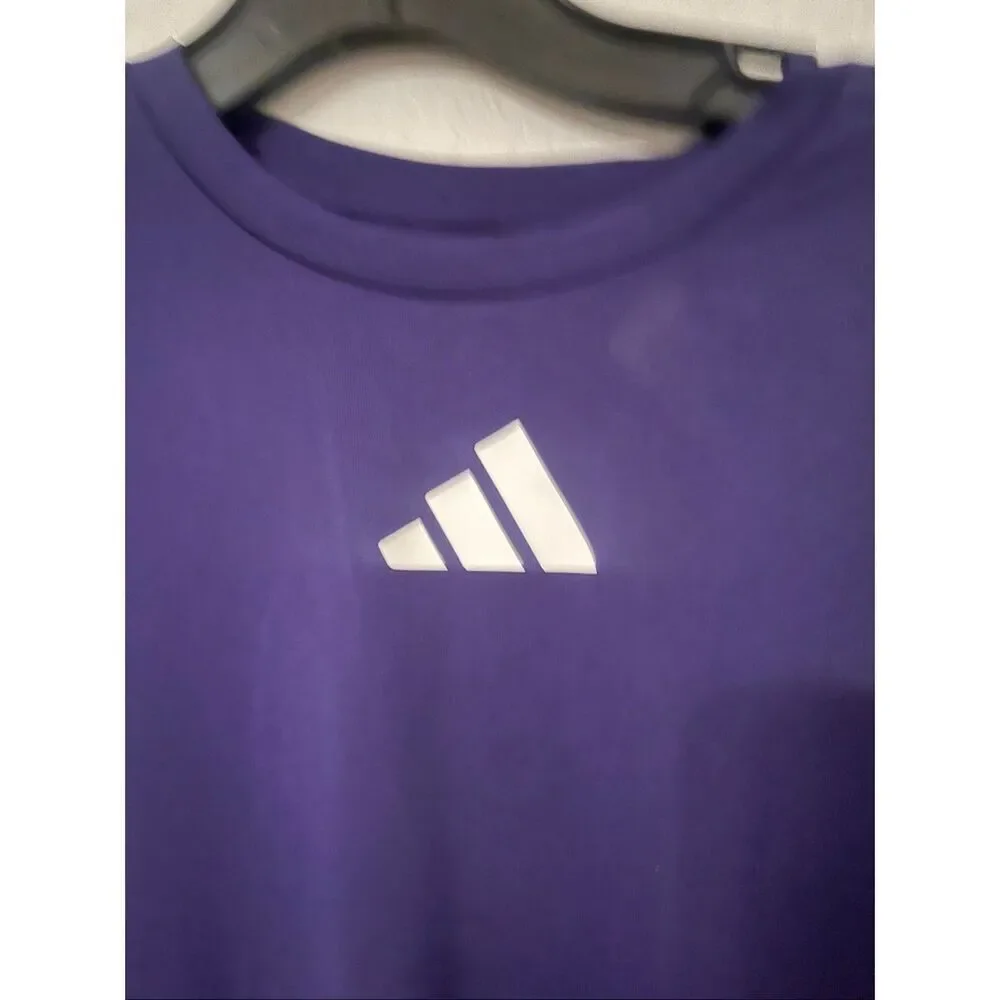 Adidas Pre Game Long Sleeve T-Shirt Purple  NEW NWT